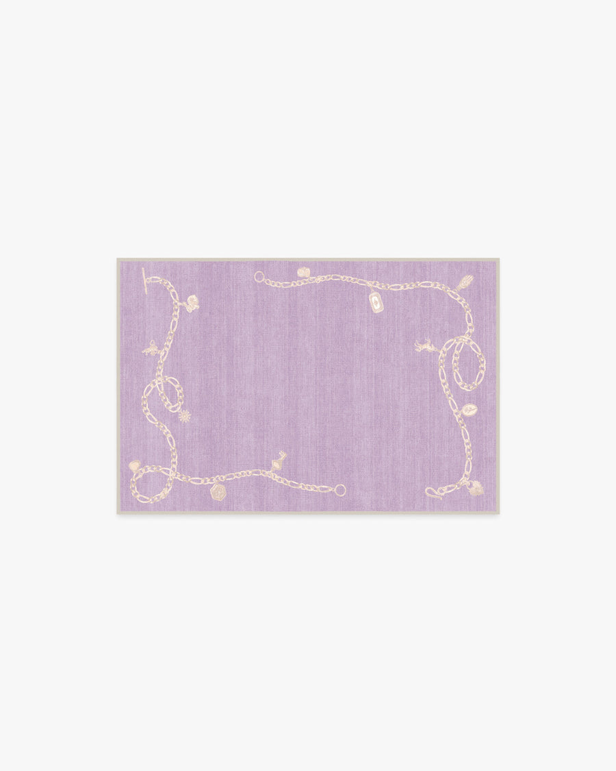 M E Charms — Halı, Lilac, AREA, beyaz zemin, 2x3