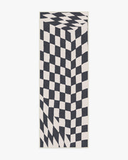 Ricardo Checkerboard — Halı, Fildişi Siyah, RUNNER, beyaz zemin, 2x7