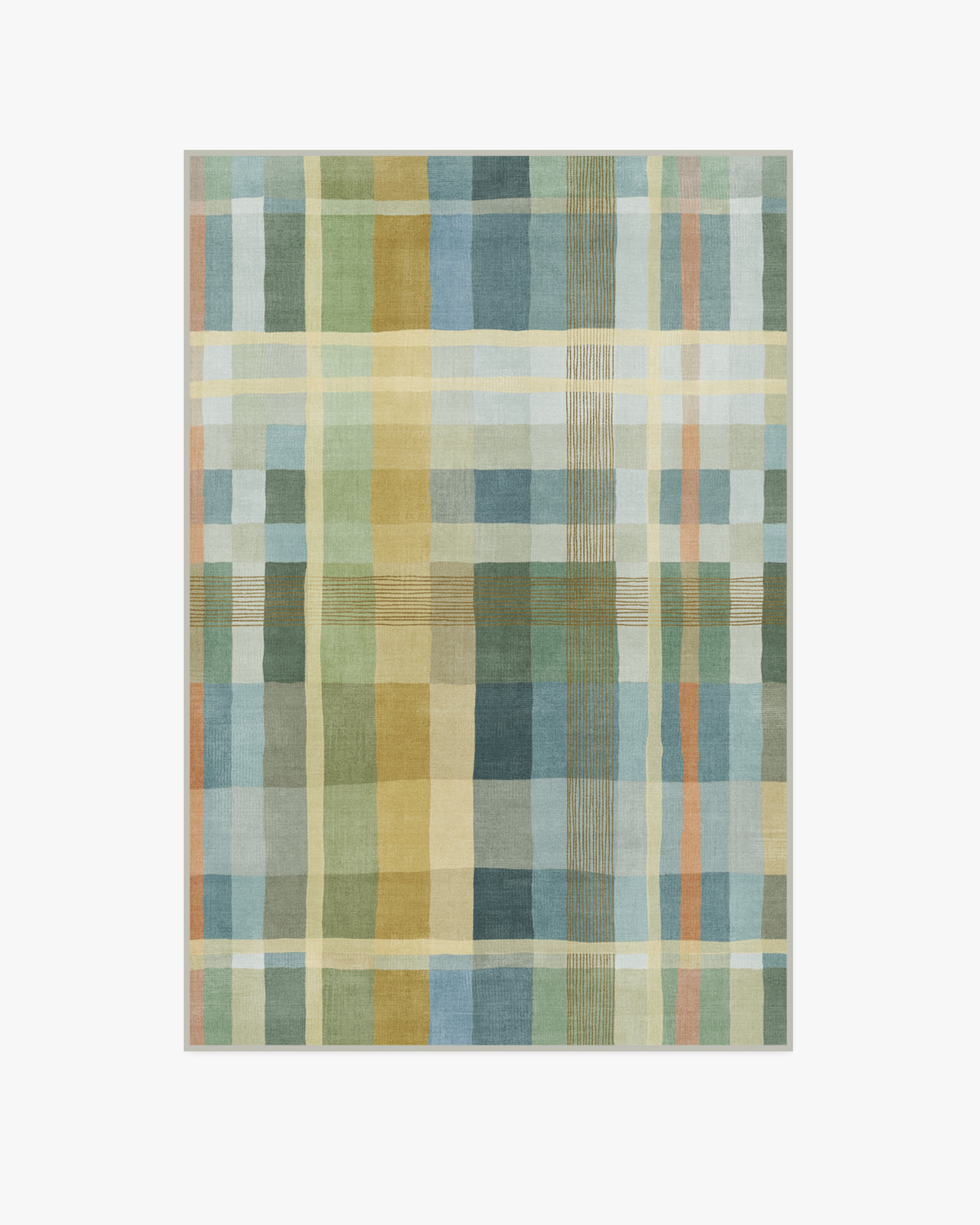 Margot Plaid — Halı, Mavi, AREA, beyaz zemin, 4x6