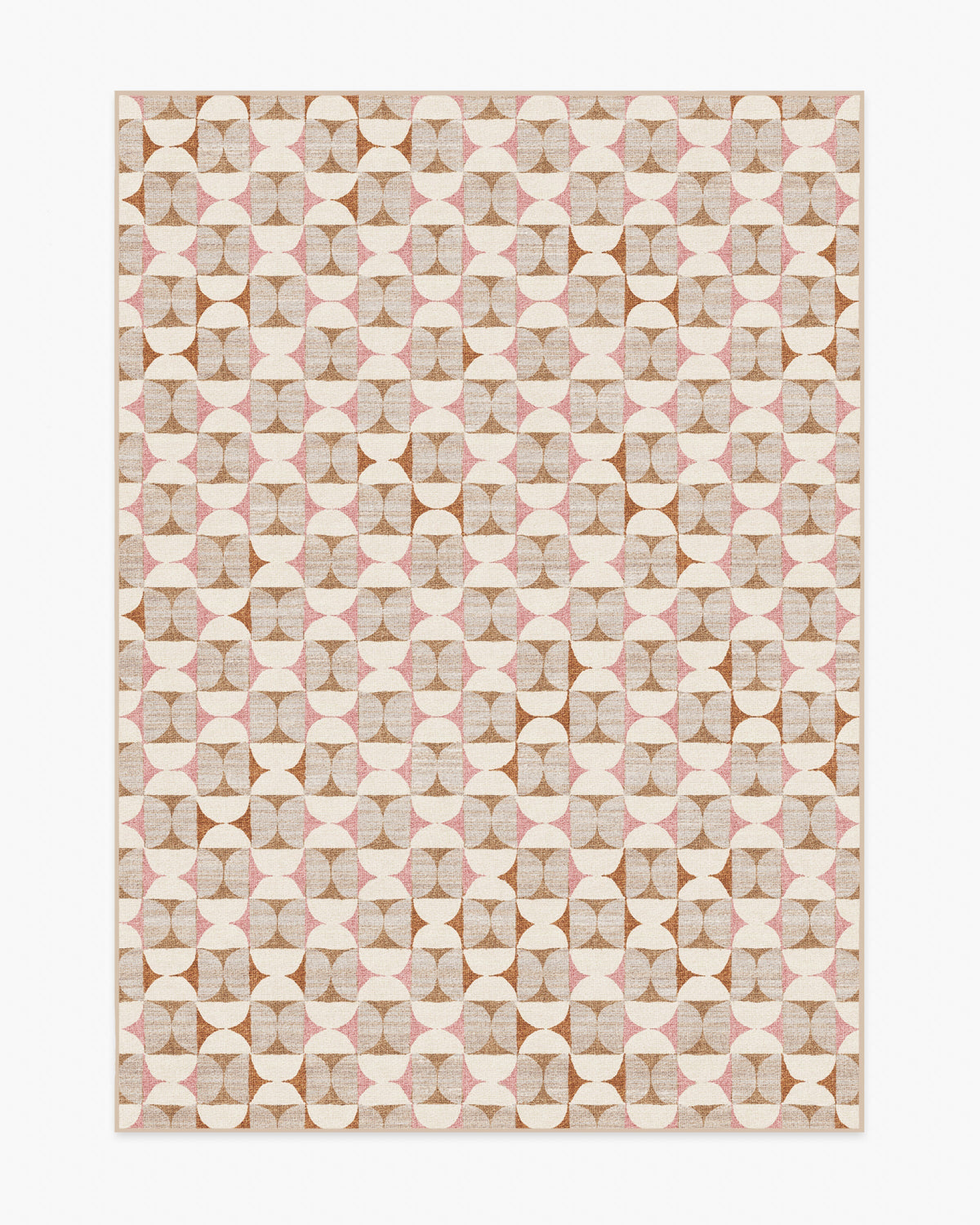 Orana — Halı, Soft Pembe ve Doğal, AREA, beyaz zemin, 5x7