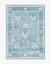 Serafina — Halı, Mavi, AREA, beyaz zemin, 5x7