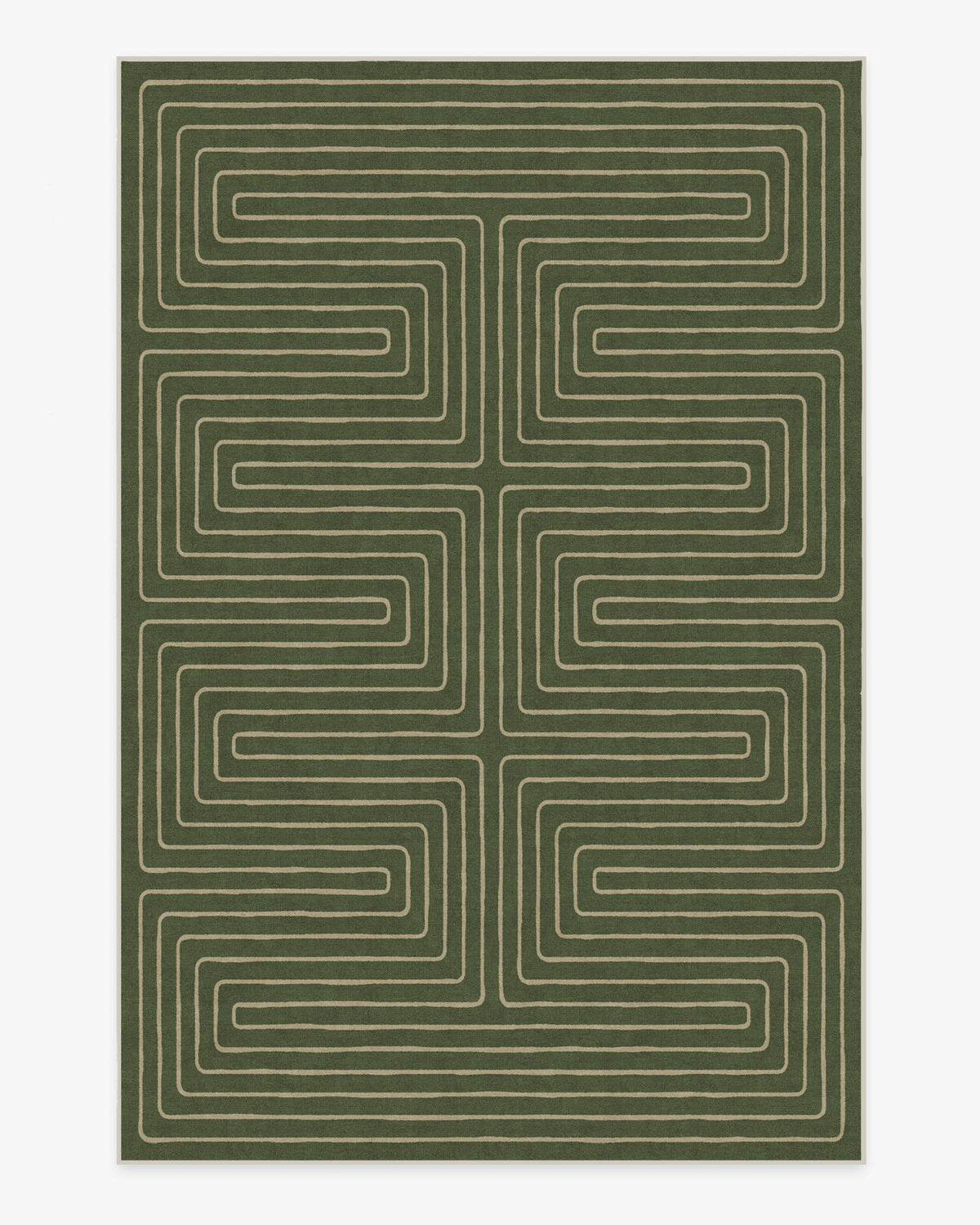 Labyrinth — Halı, Fern Yeşil, AREA, beyaz zemin, 6x9