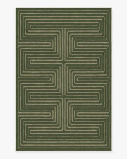 Labyrinth — Halı, Fern Yeşil, AREA, beyaz zemin, 6x9