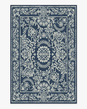 Delphina — Halı, Lacivert Mavi, AREA, beyaz zemin, 6x9