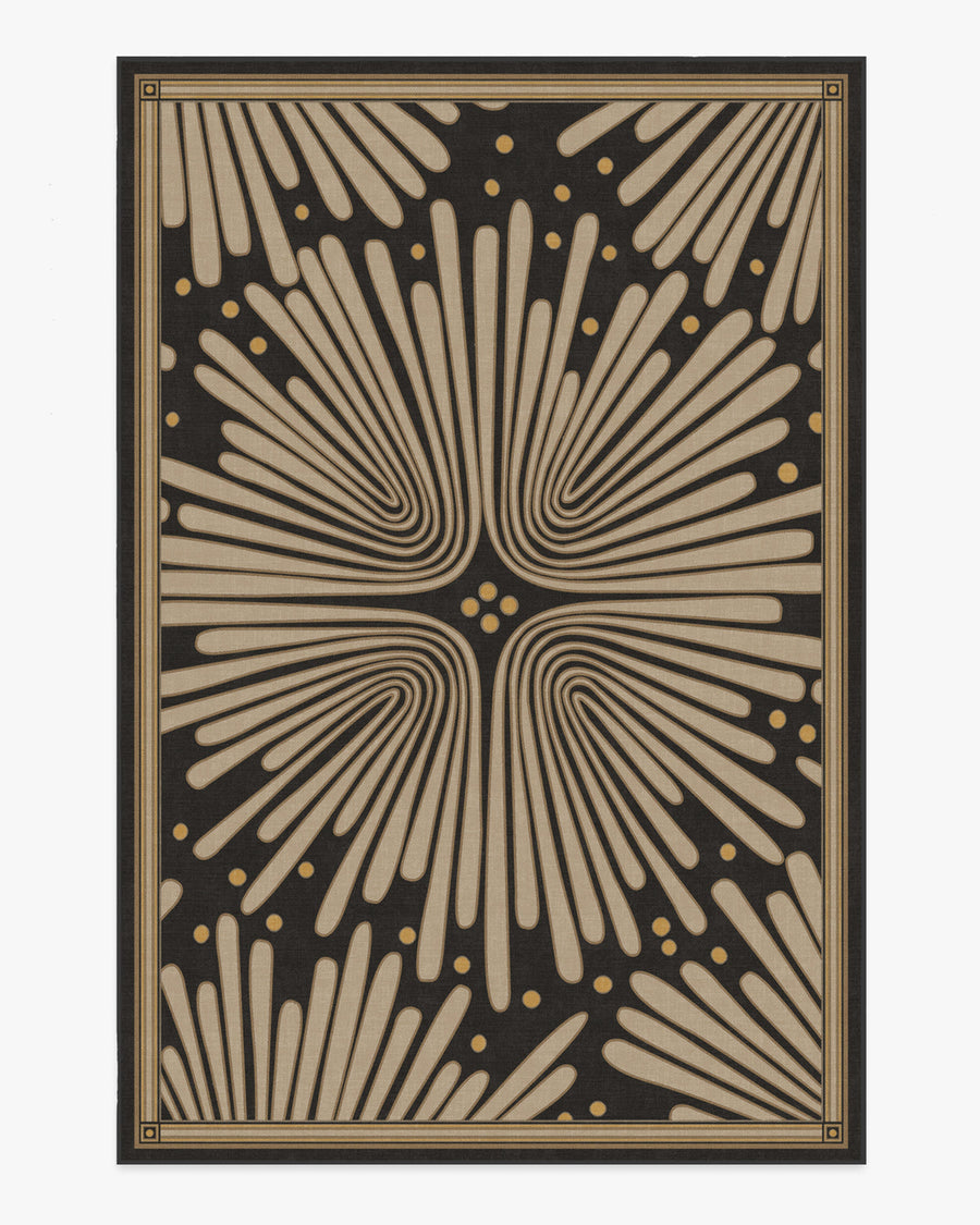 Gatsby — Halı, Siyah Altın, AREA, beyaz zemin, 6x9