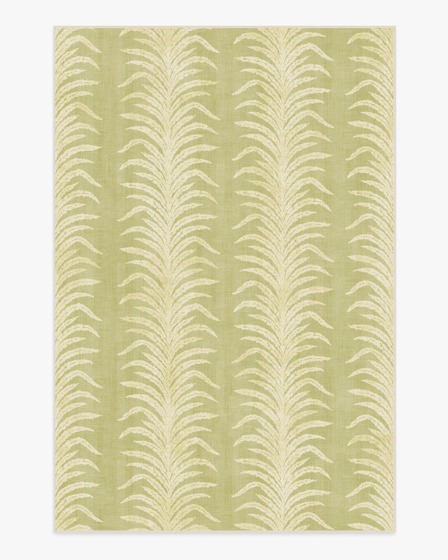 Tree Fern Matcha — Halı, Yeşil, AREA, beyaz zemin, 6x9