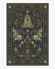 Juniper — Halı, Gece Mavisi, AREA, beyaz zemin, 6x9