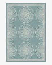 Santorini — Halı, Mavi, AREA, beyaz zemin, 6x9