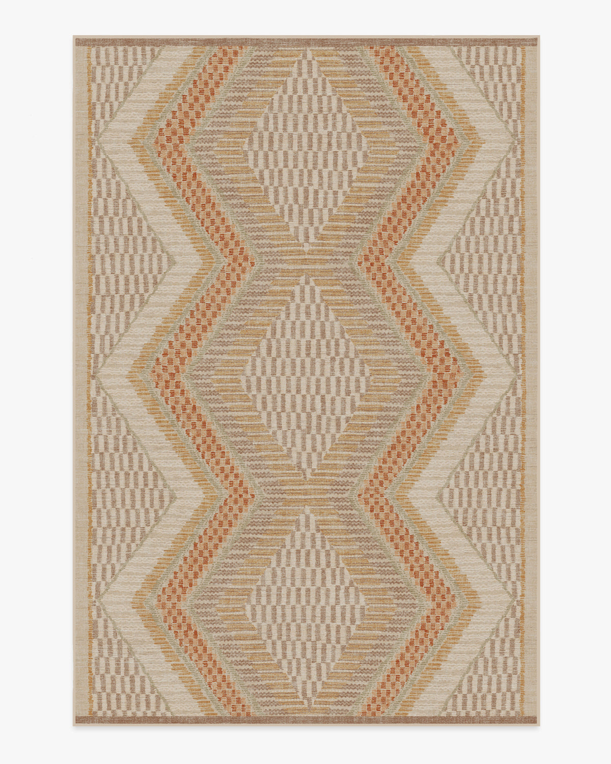 Justina Blakeney Etta — Halı, Doğal Terra, AREA, beyaz zemin, 6x9