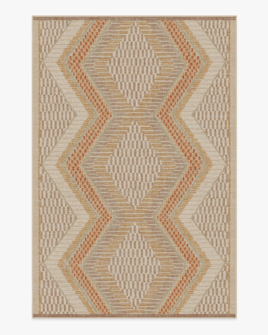 Justina Blakeney Etta — Halı, Doğal Terra, AREA, beyaz zemin, 6x9