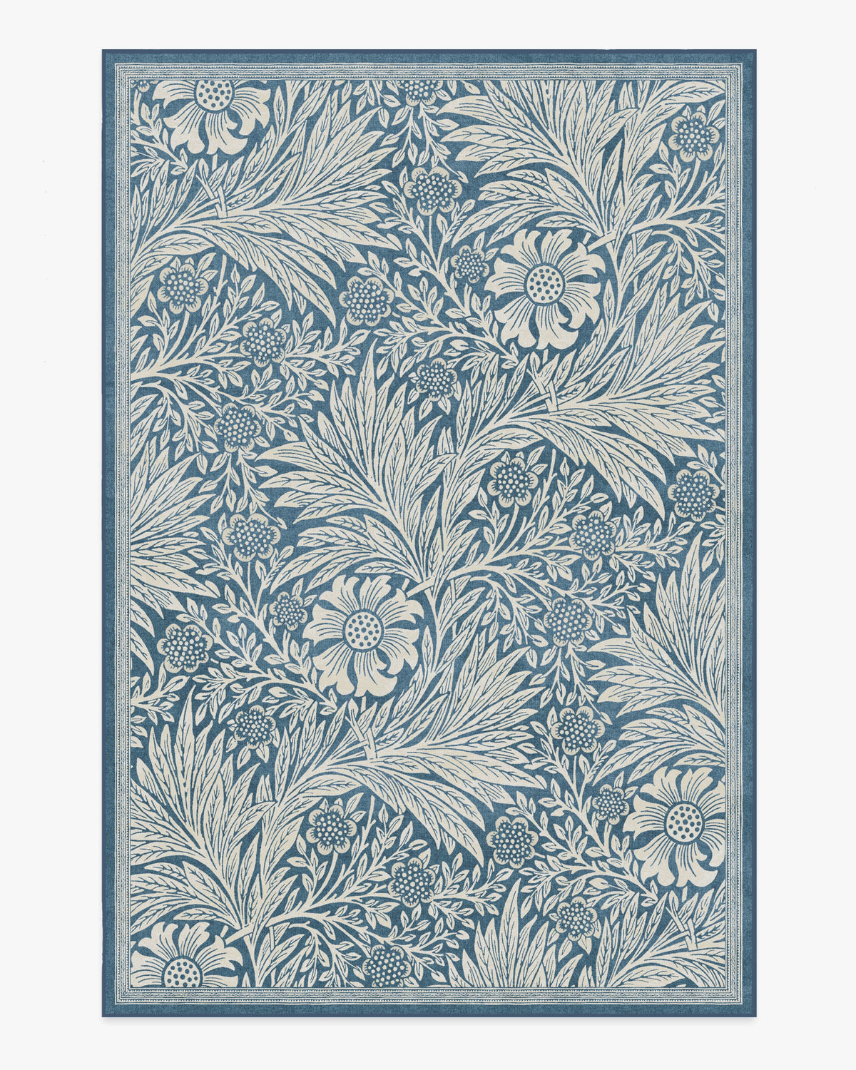 Morris And Co Marigold — Halı, Mavi, AREA, beyaz zemin, 6x9