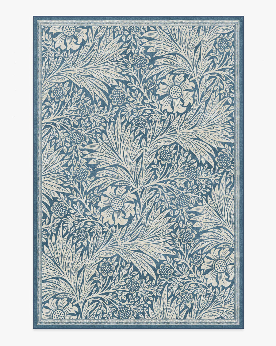 Morris And Co Marigold — Halı, Mavi, AREA, beyaz zemin, 6x9