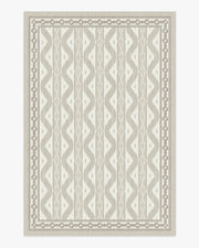 Ava Ikat — Halı, Bej, AREA, beyaz zemin, 6x9