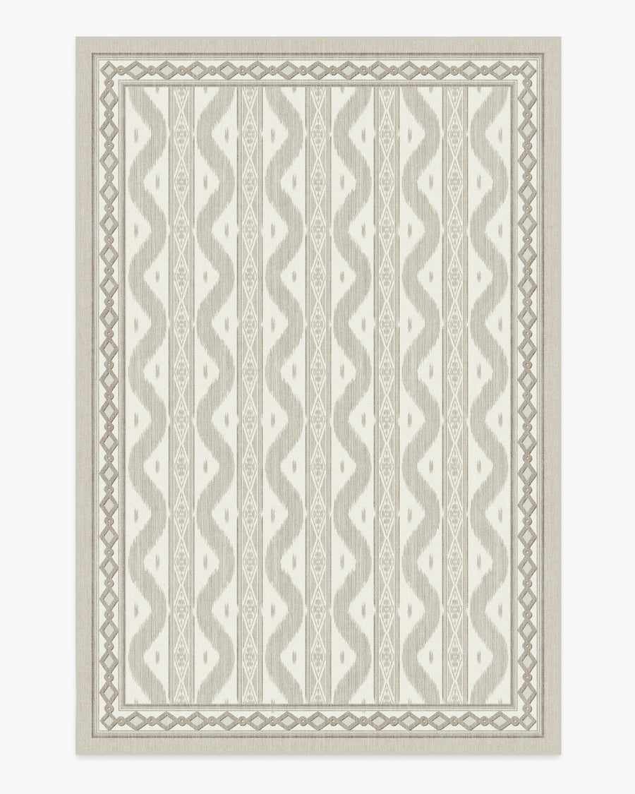 Ava Ikat — Halı, Bej, AREA, beyaz zemin, 6x9