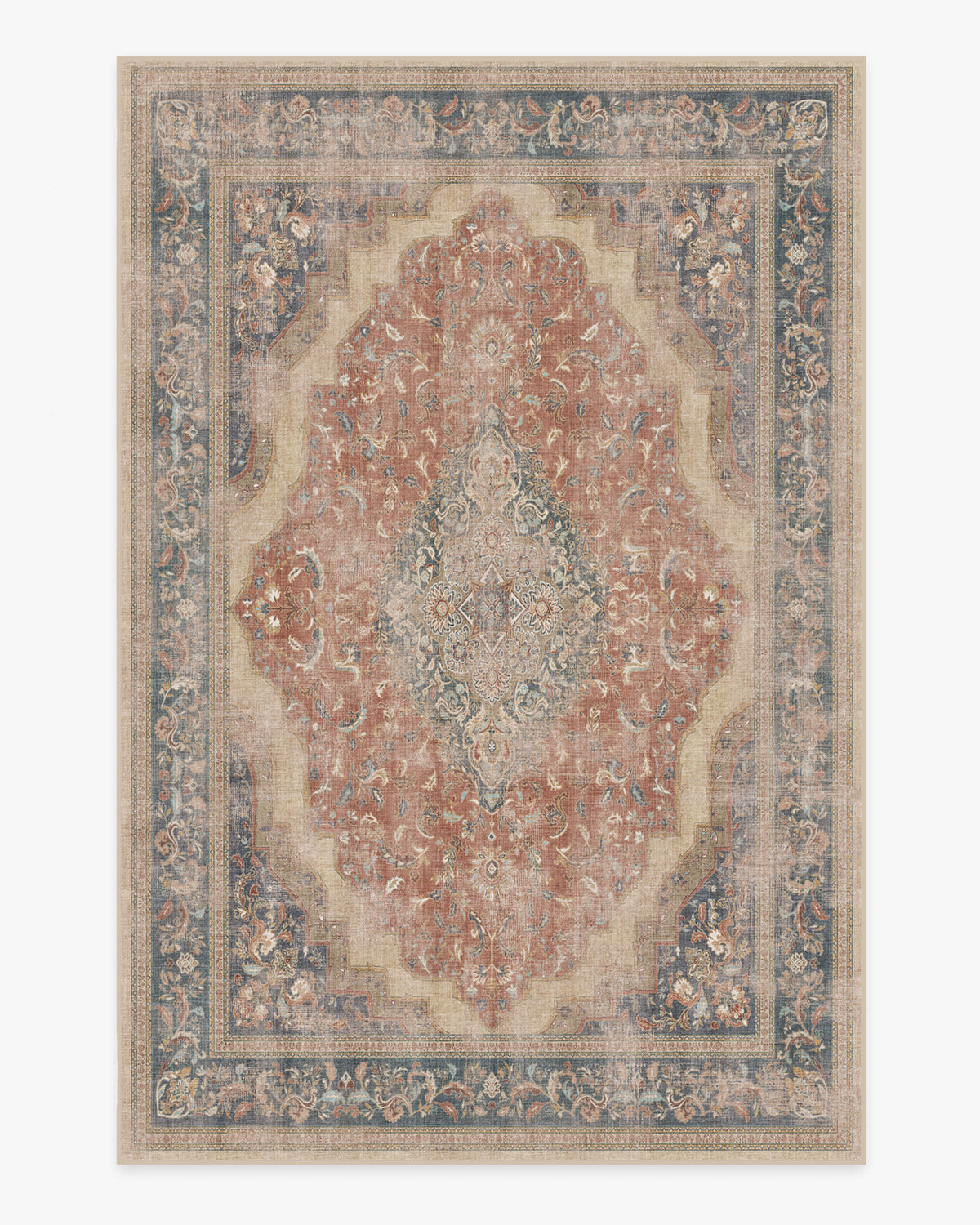 Adeline — Halı, Antique Kırmızı, AREA, beyaz zemin, 6x9