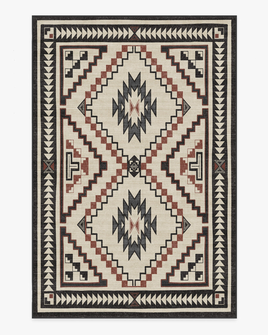 Desert Sumac — Halı, Kahverengi, AREA, beyaz zemin, 6x9