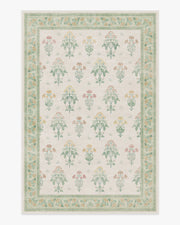Morris And Co Meadow Sweet — Halı, Fildişi Yeşil, AREA, beyaz zemin, 6x9