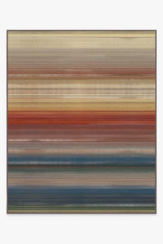 Linear Striped — Halı, Multi, AREA, beyaz zemin, 8x10