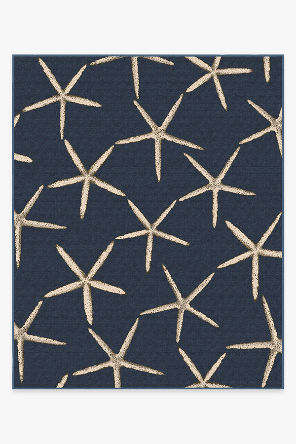 Starfish — Halı, Lacivert, AREA, beyaz zemin, 8x10