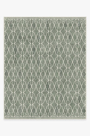Grogu Trellis — Halı, Adaçayı Yeşili, AREA, beyaz zemin, 8x10