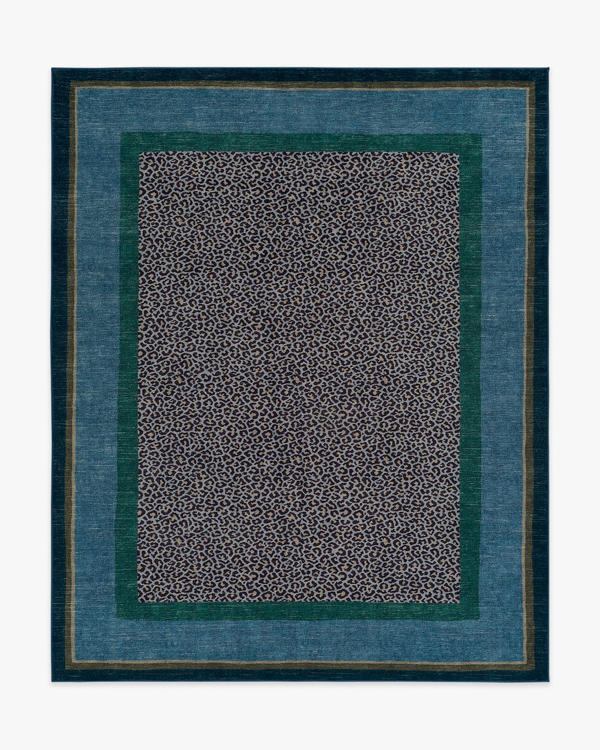 Panthera — Halı, Mavi Yeşil, AREA, beyaz zemin, 8x10