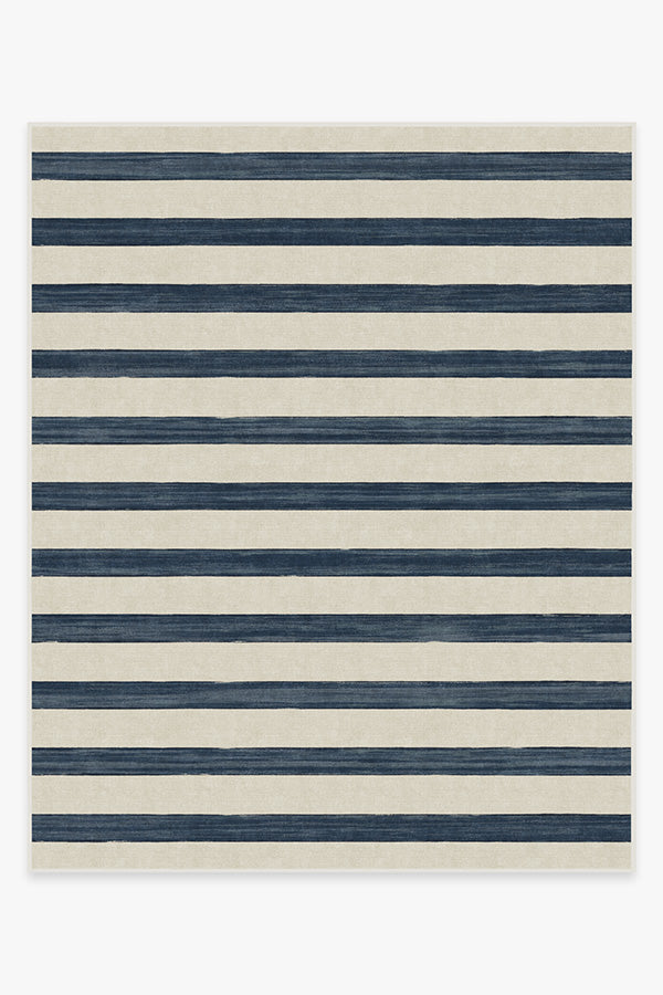 Sumi Sailor Stripe — Halı, Lacivert, AREA, beyaz zemin, 8x10