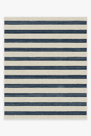 Sumi Sailor Stripe — Halı, Lacivert, AREA, beyaz zemin, 8x10