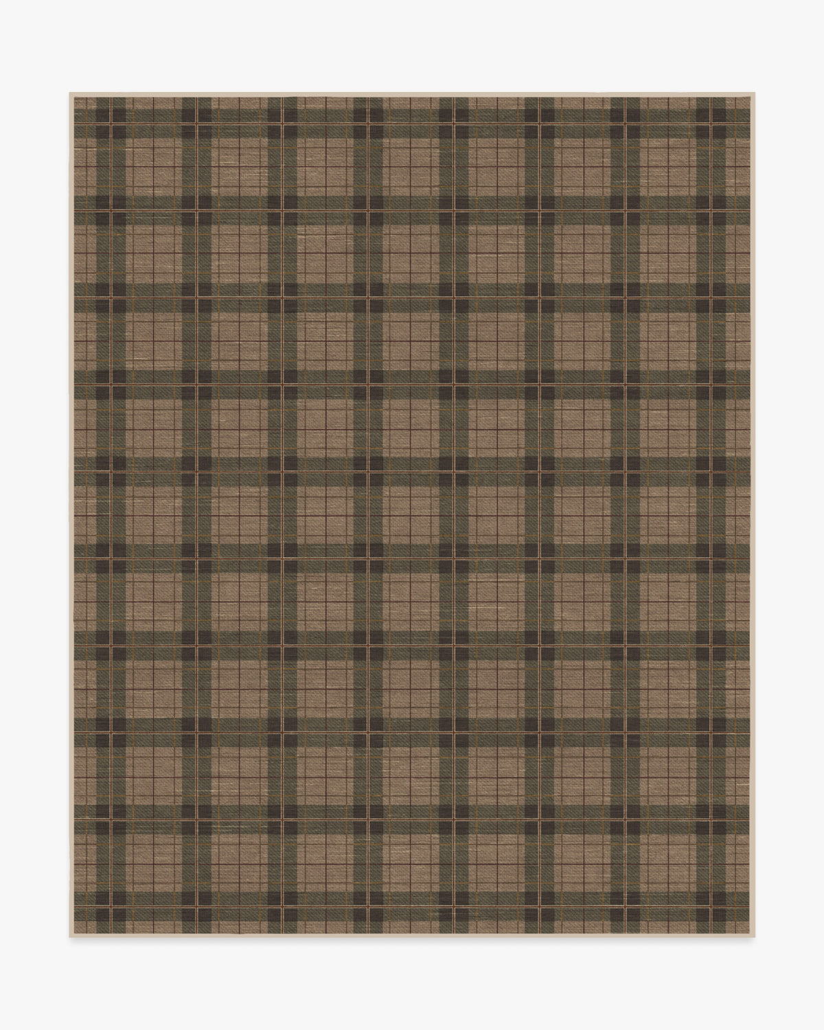 Alfie Plaid — Halı, Doğal Yeşil, AREA, beyaz zemin, 8x10