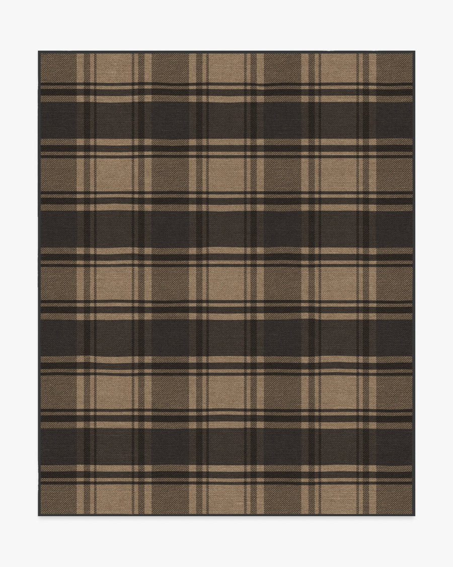 Easton Plaid — Halı, Antrasit Doğal, AREA, beyaz zemin, 8x10