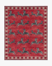 Zebras — Halı, Kırmızı, AREA, beyaz zemin, 8x10