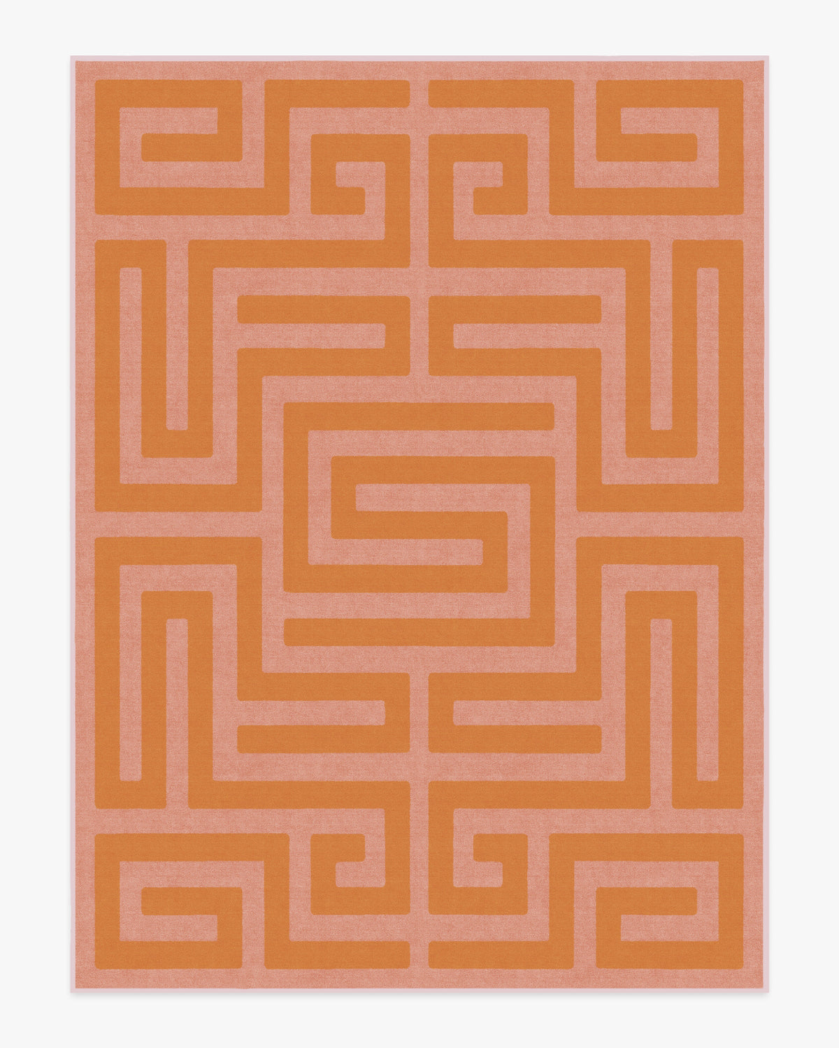 Maze — Halı, Pembe Turuncu, AREA, beyaz zemin, 9x12