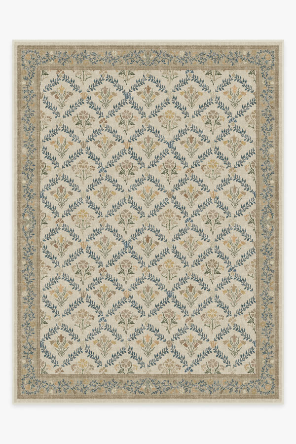 Morris And Co Bellflowers — Halı, Fildişi Altın, AREA, beyaz zemin, 9x12