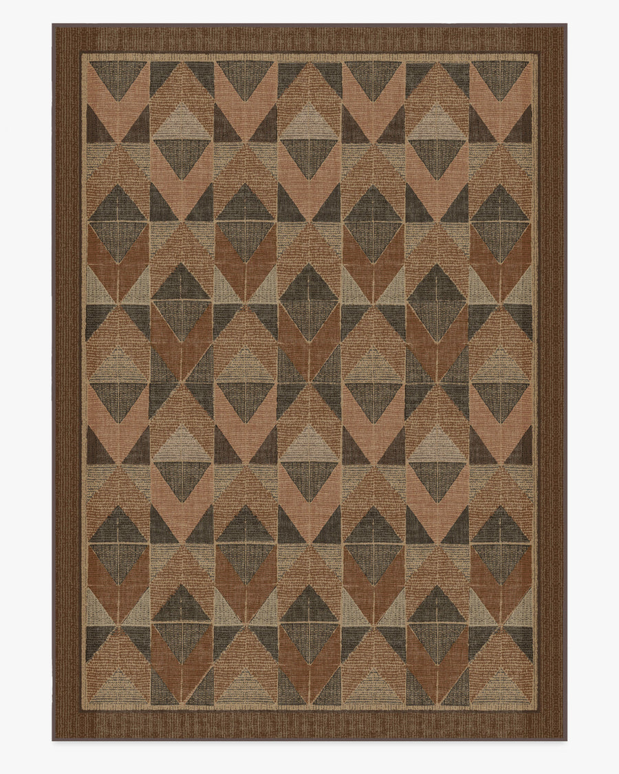 Ember — Halı, Bakır Kahverengi, AREA, beyaz zemin, 10x14