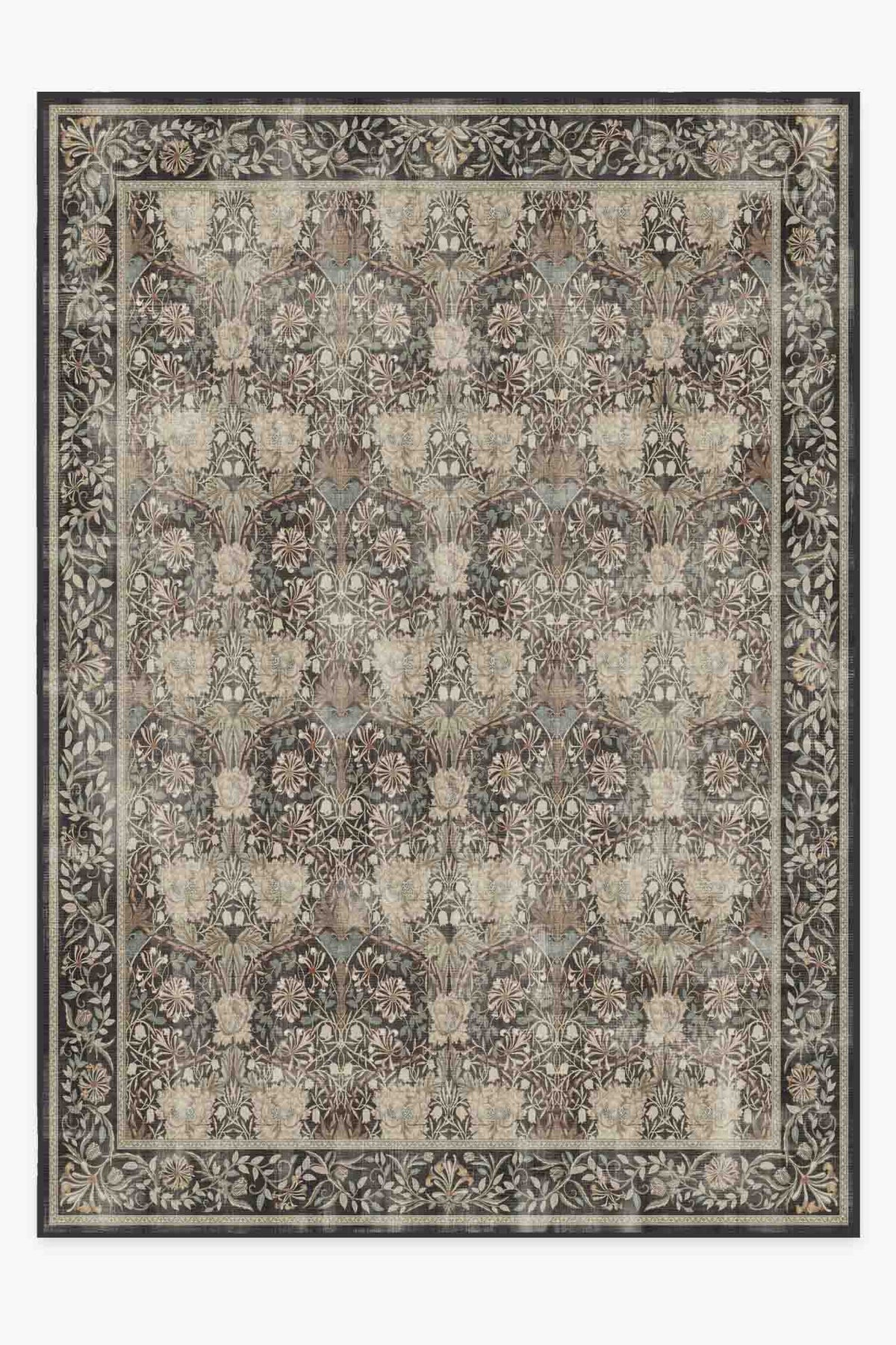 Morris And Co Honeysuckle Tulip — Halı, Koyu Ahşap, AREA, beyaz zemin, 10x14