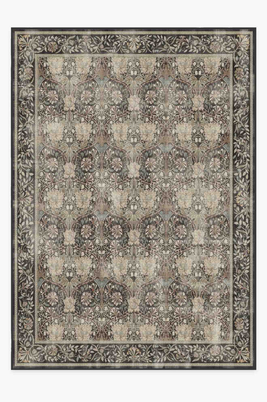 Morris And Co Honeysuckle Tulip — Halı, Koyu Ahşap, AREA, beyaz zemin, 10x14