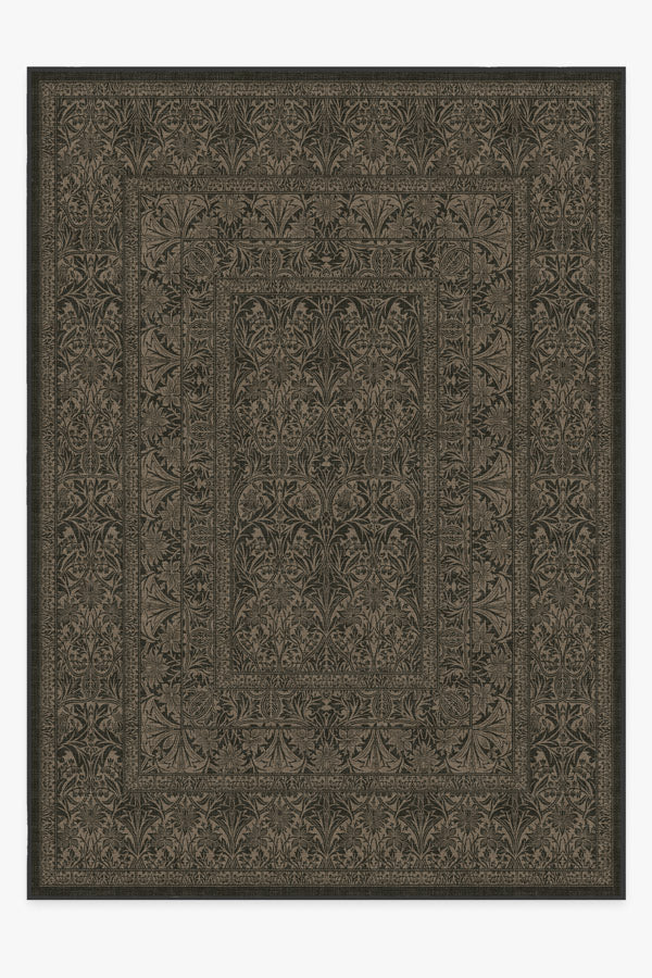 Morris And Co Bluebell — Halı, Yumuşak Siyah, AREA, beyaz zemin, 10x14