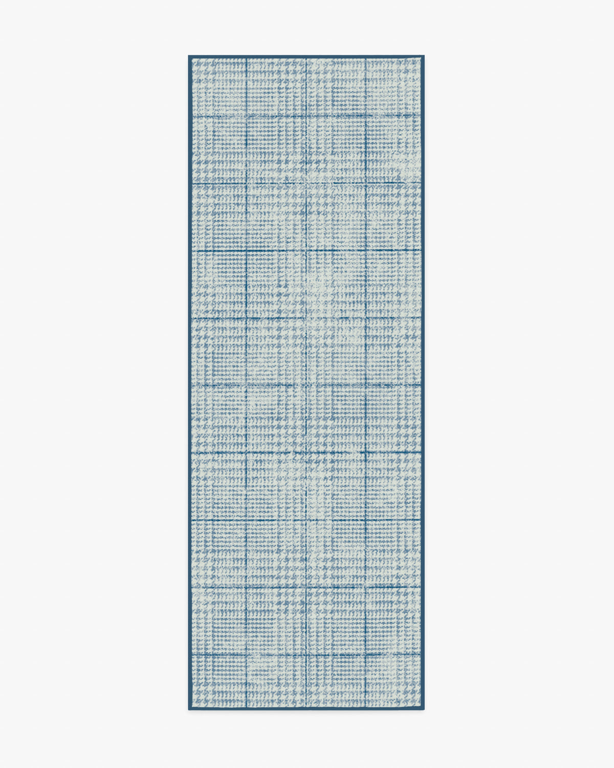 Glen Plaid — Halı, Lacivert, RUNNER, beyaz zemin, 2x7