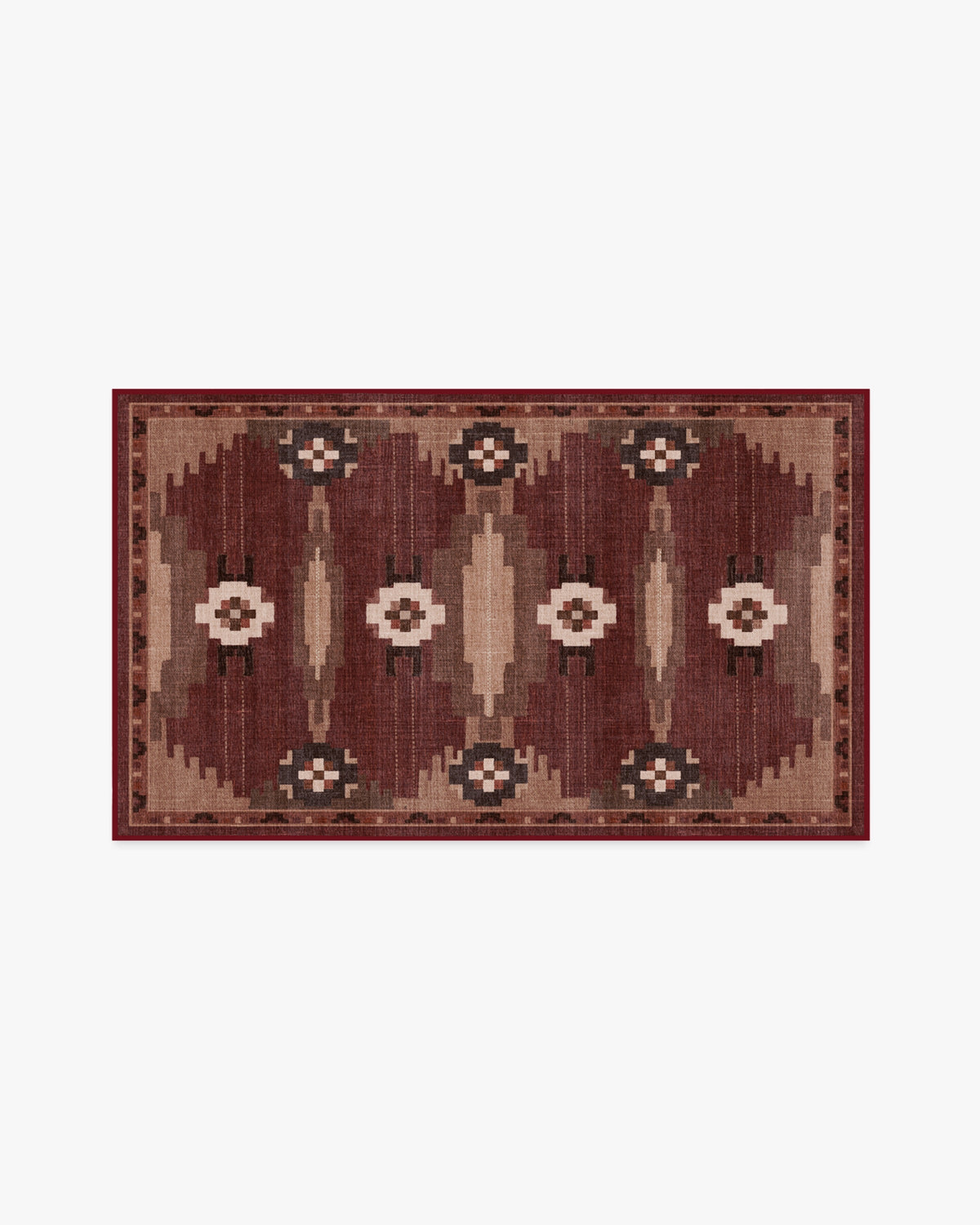 Annika — Halı, Pas Kırmızı, AREA, beyaz zemin, 3x5