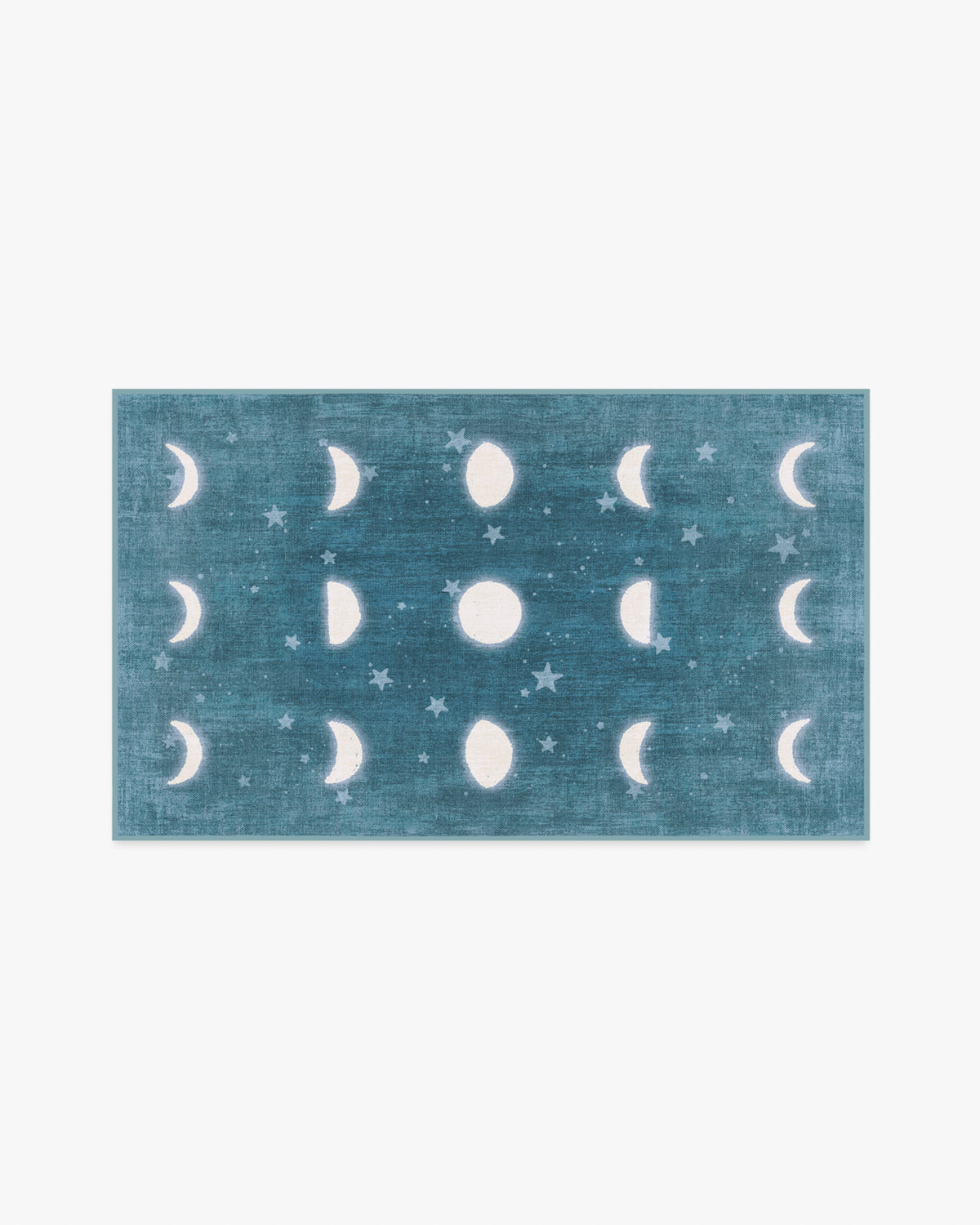 To The Moon And Back — Halı, Soft Turkuaz, AREA, beyaz zemin, 3x5