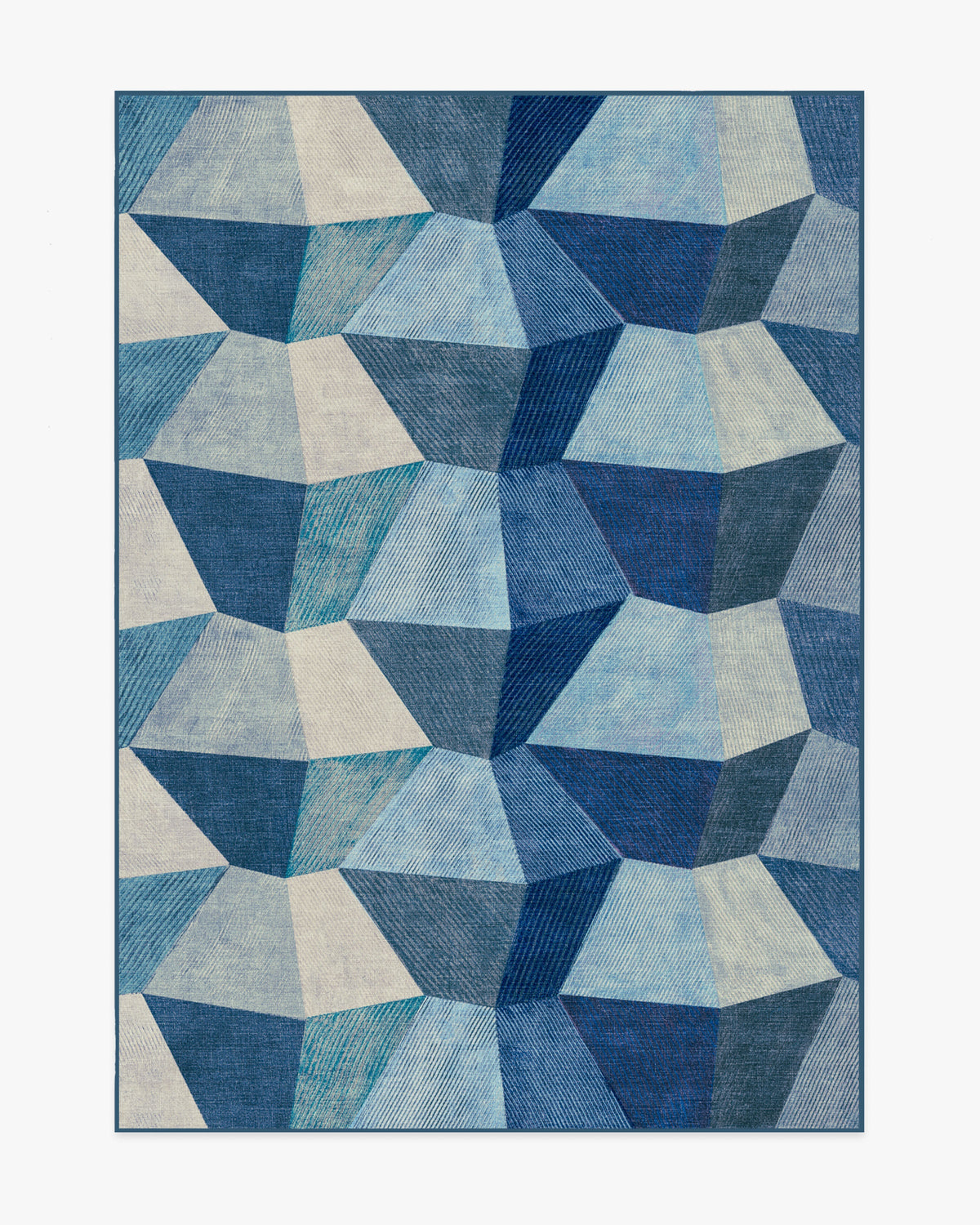 Rhea — Halı, Mavi, AREA, beyaz zemin, 5x7