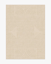 Callen — Halı, Kum, AREA, beyaz zemin, 5x7