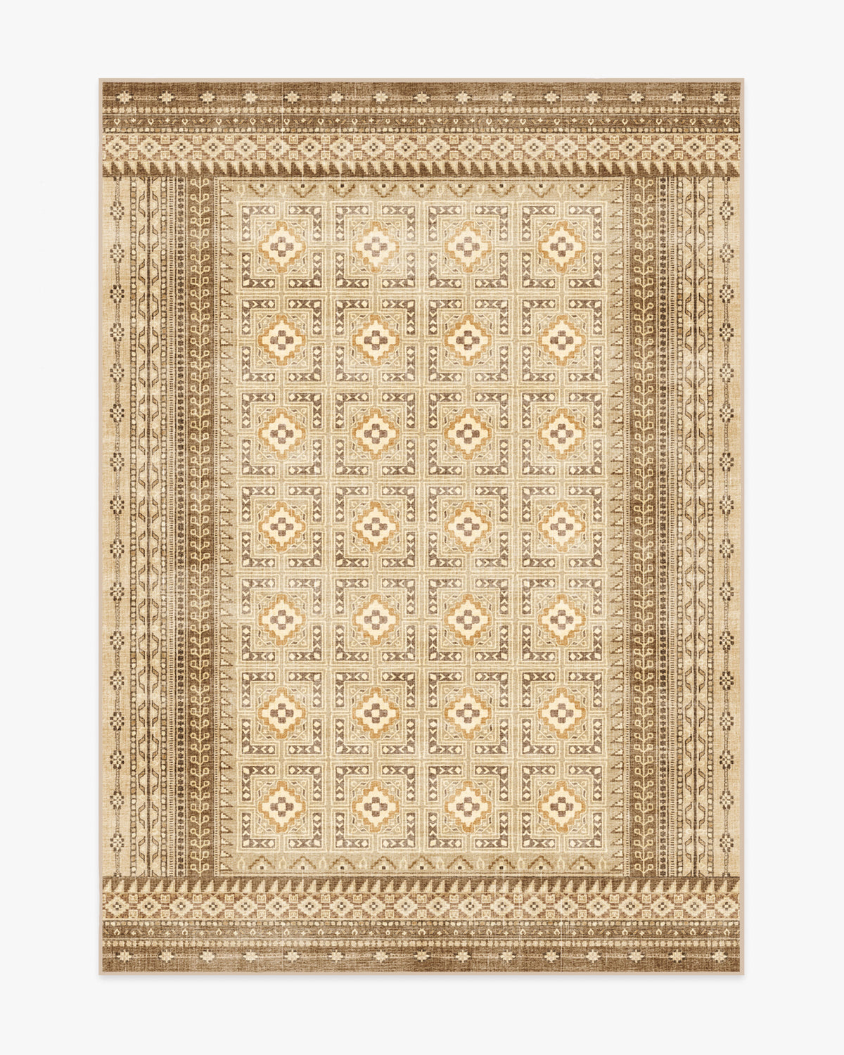 Lorah — Halı, Warm Doğal, AREA, beyaz zemin, 5x7