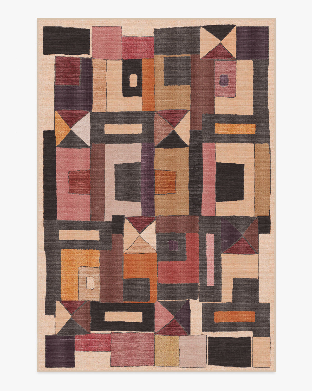 Modra — Halı, Sıcak Kahverengi, AREA, beyaz zemin, 6x9