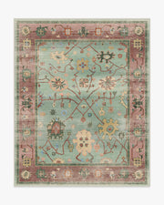 Jemima — Halı, Adaçayı Yeşil ve Kırmızı, AREA, beyaz zemin, 8x10