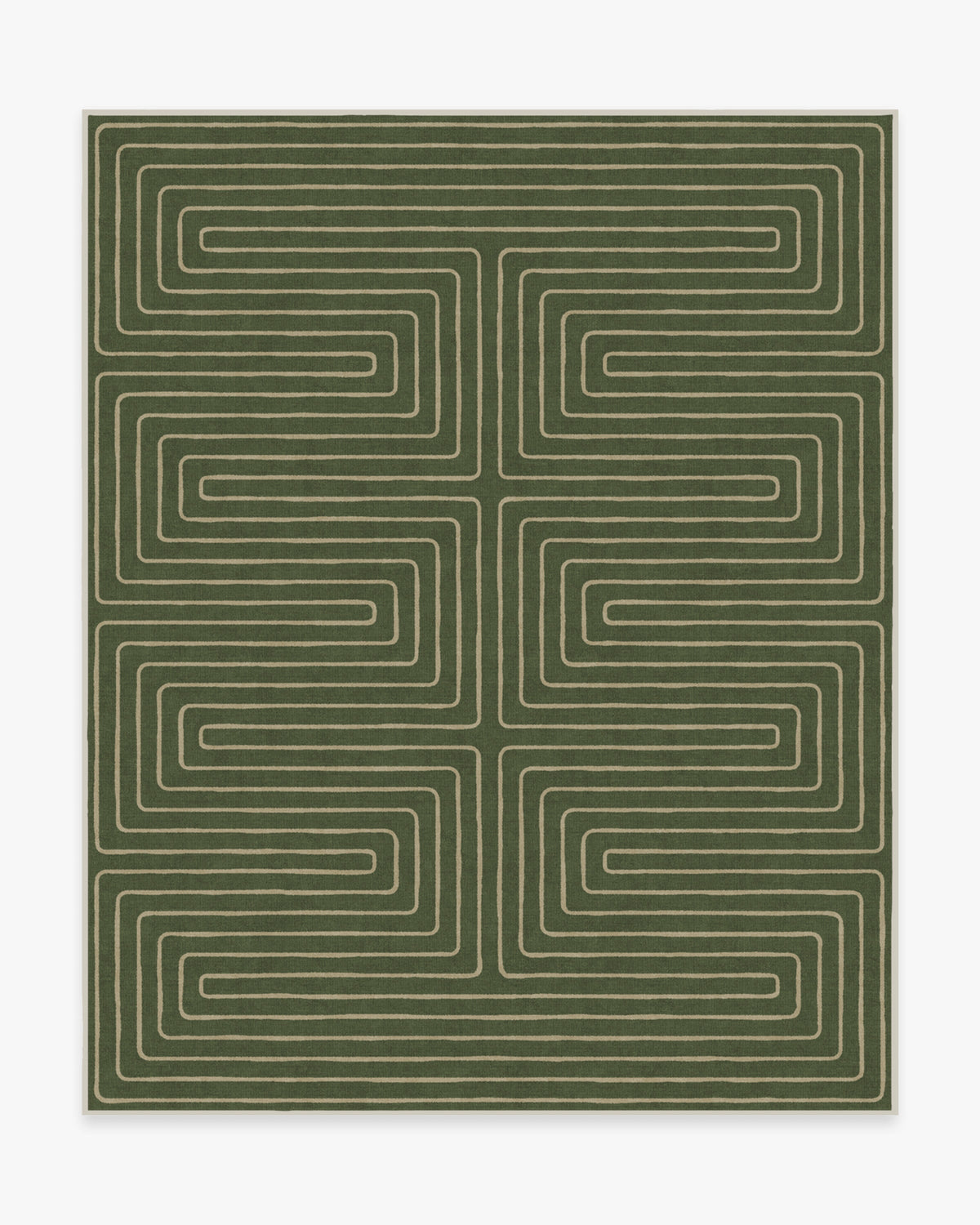 Labyrinth — Halı, Fern Yeşil, AREA, beyaz zemin, 8x10