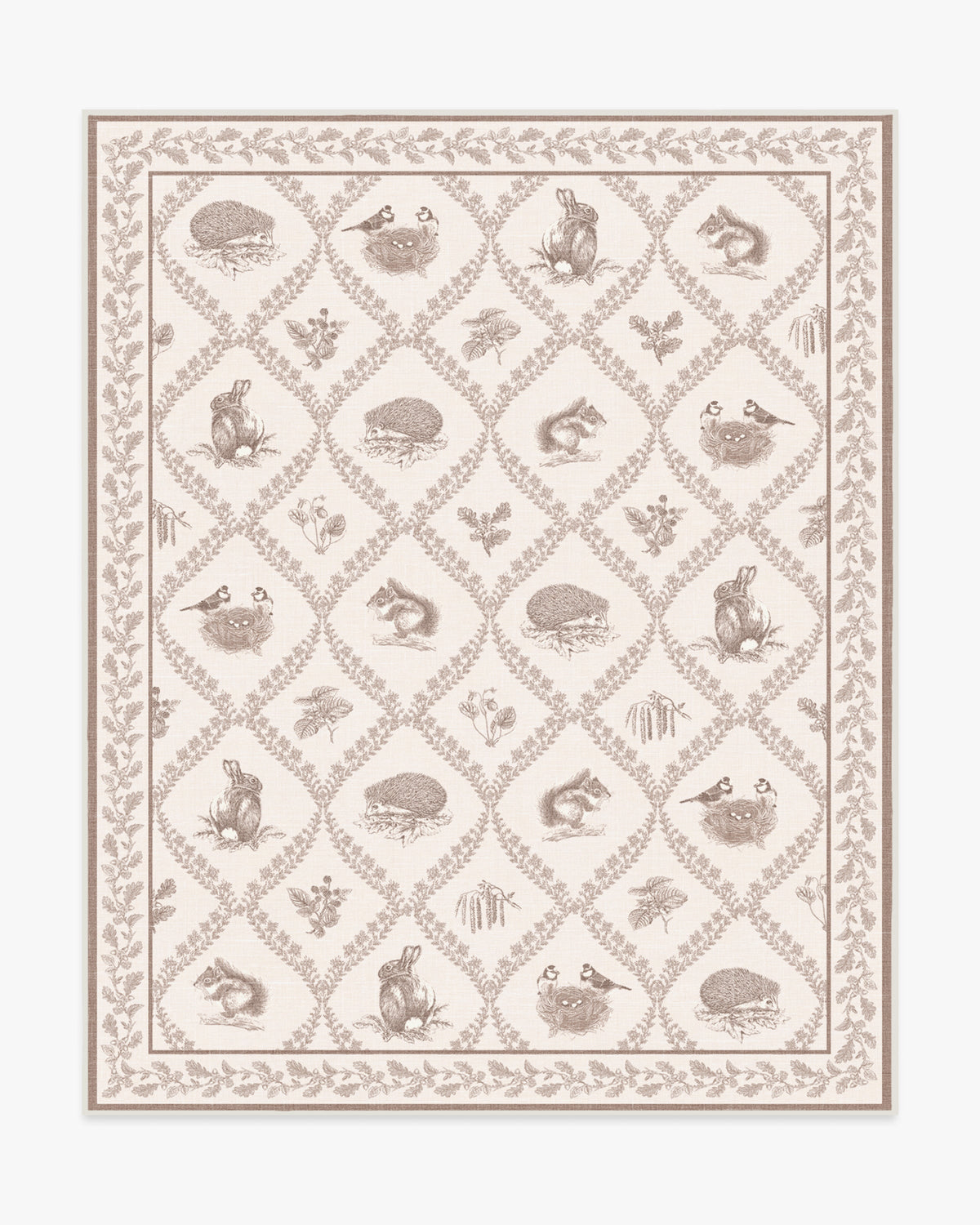 Squirrel Hedgehog — Halı, Fawn, AREA, beyaz zemin, 8x10