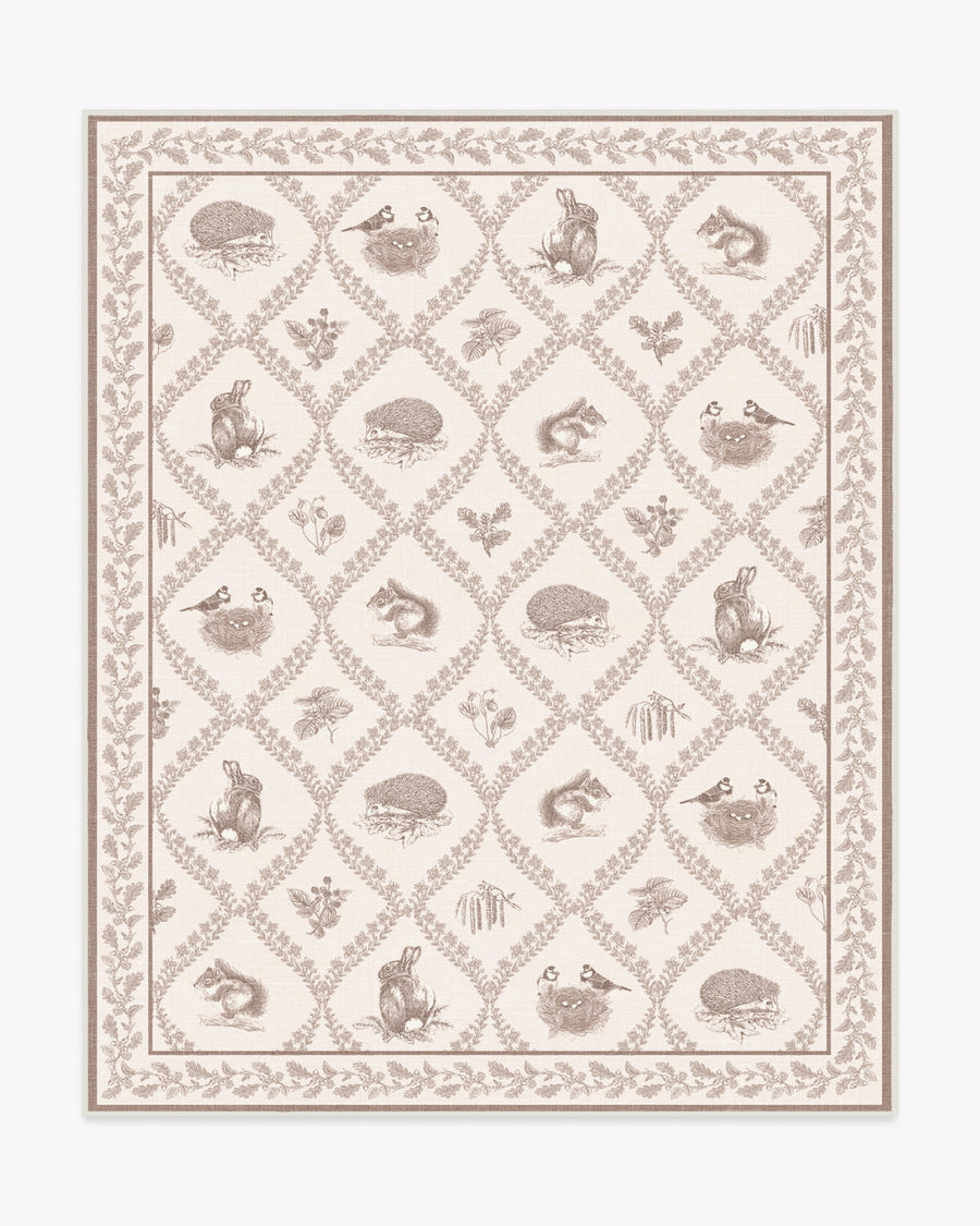 Squirrel Hedgehog — Halı, Fawn, AREA, beyaz zemin, 8x10