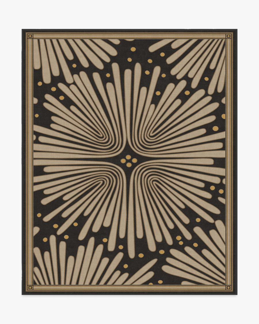 Gatsby — Halı, Siyah Altın, AREA, beyaz zemin, 8x10