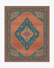 Sunset Bazaar Tropic — Halı, Mercan, AREA, beyaz zemin, 8x10