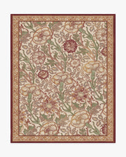 Morris And Co — Halı, Pembe Gül Bordo, AREA, beyaz zemin, 8x10